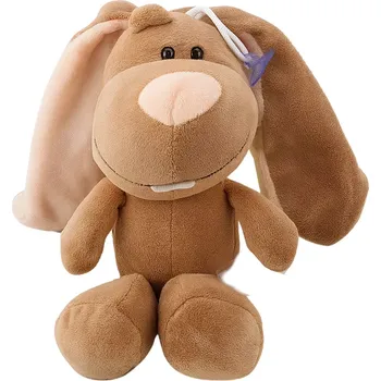 plyšák Plyšový králíček s přísavkou, hnědý 23 × 12 cm