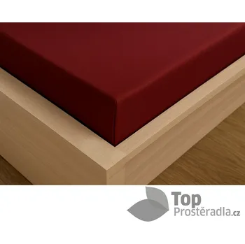 Prostěradlo Jersey prostěradlo s lycrou DeLuxe 90x200 vínové