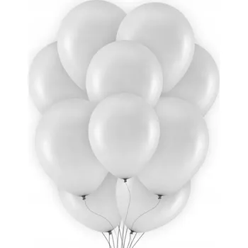 Balónek METALICKÉ BALÓNKY STŘÍBRNÉ KLASICKÉ 30CM DEKORACE NA NAROZENINY 10 KS