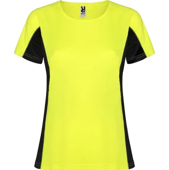 Dámské tričko Roly Dámské sportovní tričko Shanghai Barva: svítivě žlutá/černá (22102), Velikost: M