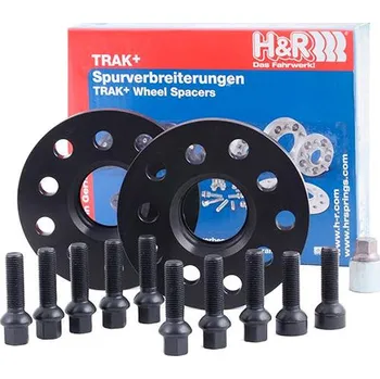Tuning H&R rozšiřovací podložky šířka 2 × 15mm - BMW i8 BMWi-2 (i12), černé, včetně šroubů