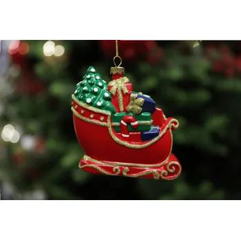 Vánoční dekorace Home decoration Závěsná ozdoba SÁNĚ 95 x 110 mm