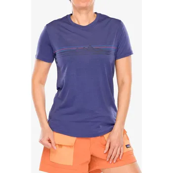 Dámské tričko Dámské tričko Patagonia Cap Cool Merino Graphic Shirt - strata stripe/solstice purple