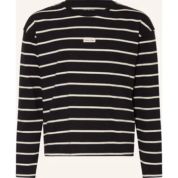 Dámské tričko Calvin Klein Dívčí Tričko S Dlouhým Rukávem, černá / režná, 152