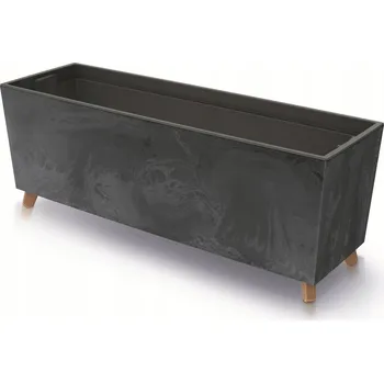 Květináč Plast Květináč černý, Botle 77 cm x 23,5 x 30 cm