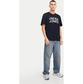 Oblečení a móda Jack & Jones T-Shirt Bryan 12268127 Tmavomodrá Relaxed Fit XL