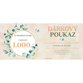 Dárkový potravinový koš Pomáháme žít lépe Dárková poukázka - hodnota 1.000 CZK