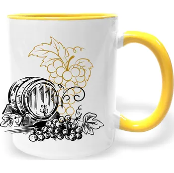 Hrnek - Víno - relaxace a nálada Barva: Žlutá