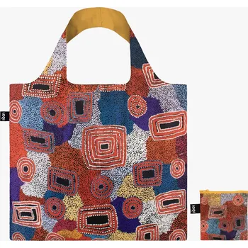 Nákupní taška Skládací nákupní taška LOQI ADA NANGALA DIXON Water Dreaming Red