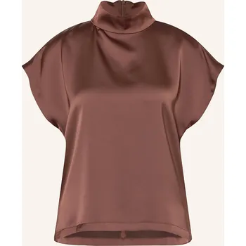 Dámská halenka Hugo Dámský Halenkový Top Caneli-1 Ze Saténu, 201 dark brown, 38