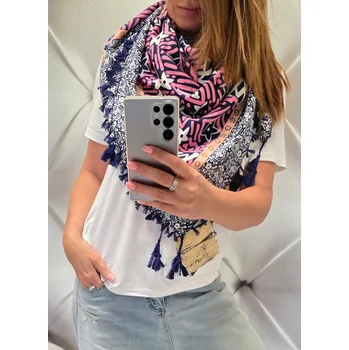 Šátek Sefaris modrorůžový