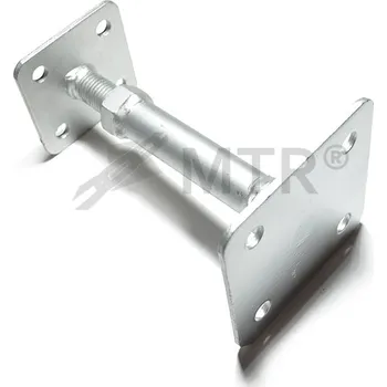 Tesařské kování MTR Patka pilíře stavitelná čtvercová Velikost: M20x140mm(110x110+80x80)x4mm, Varianta: Patka pilíře stavitelná čtvercová, povrchova-uprava: žár. Zn