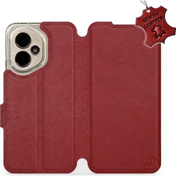 Pouzdro na mobilní telefon Mobiwear Flip kožené knížkové pro Honor 400 - Tmavě červené