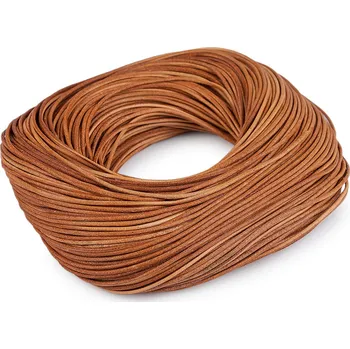 Galanterie Kožená šňůrka kulatá Ø2 mm metráž