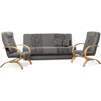 Sedací souprava Sedací souprava Elsa, šedá (Portos 792/Atos 792, buk)