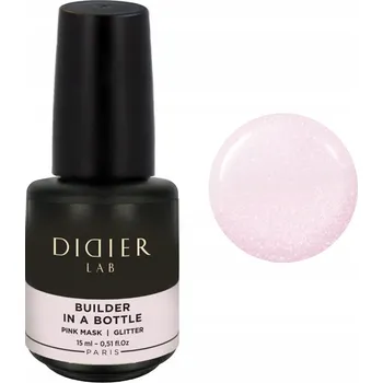 Lak na nehty Didier Lab Builder Gel v Lahvičce Pink Mask Glitter 15 ml gel v lahvičce