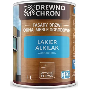 Lak na dřevo Bezbarvý lak na dřevo Drewnochron Alkilak lesk 1 l