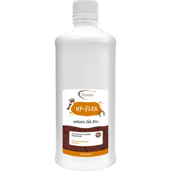 Kosmetika pro hlodavce AromaFauna Mycí olej HY-FLEA na srst a pokožku s parazity 1000 ml