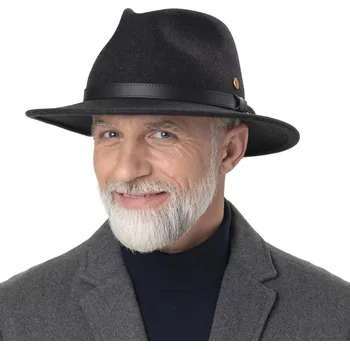 Klobouk Cestovní nemačkavý voděodolný šedý klobouk Mayser - Marvin Mayser Velikost: 55 cm (S)