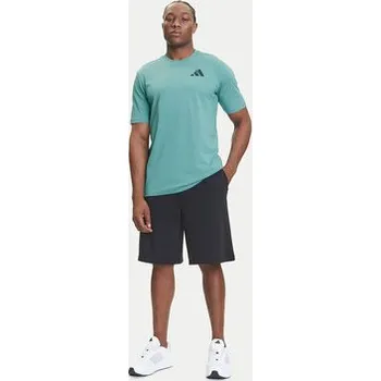 Pánské tričko adidas T-Shirt Yay Sports Verbiage Graphic JY1830 Tyrkysová Regular Fit S