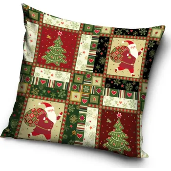 Polštář Dekorační polštářek Vánoční Patchwork