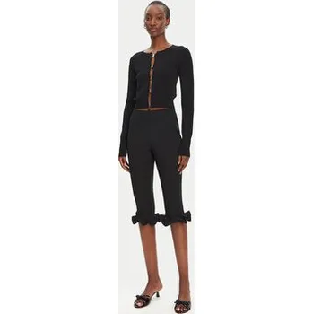 Dámské kalhoty ROTATE Capri kalhoty 113809100 Černá Slim Fit 34