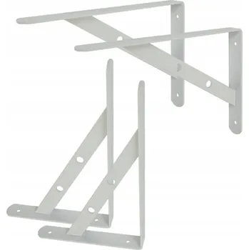 Držák na polici Bílá konzole 300 x 200, nástěnná konzole, zesílený držák pro polici