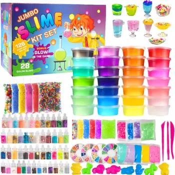 Modelovací hmota SLIME VELKÁ SADA NA VÝROBU SLIZU PRO DĚTI MODELOVACÍ HMOTA 126v1