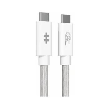 Datový kabel Hyper HyperDrive Next - USB kabel - 24 pin USB-C (M) do 24 pin USB-C (M) - USB4 - 1.2 m - bílá