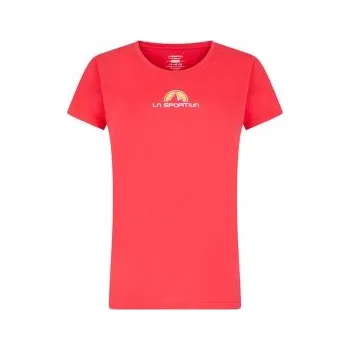 Dámské tričko La Sportiva BRAND TEE WOMEN Hibiscus červená XL
