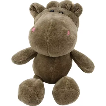 plyšák Plyšový hroch s přísavkou, hnědý 23 × 12 cm