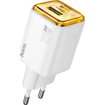 Nástěnná nabíječka HOCO USB A + typ C PD QC3.0 3A 20W N52 bílá