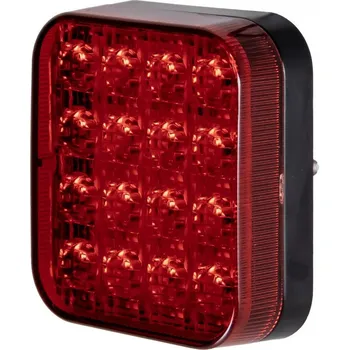 Nakládací rampa pro vozidlo LED mlhové světlo 12V červené, 16 LED, ECE R10 R148, IP67 - 87x77x29 mm