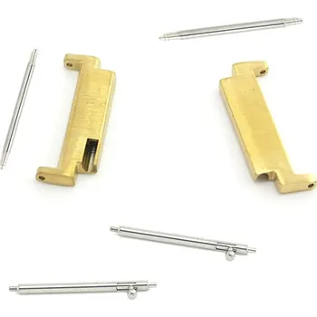 Materiál na výrobu šperku Nerezové konektory pro Samsung Watch a 20mm Zlaté - 4Ks - 4Ks