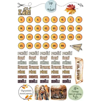 samolepka SAMOLEPKY BAREVNÉ ZÁŘÍ 1