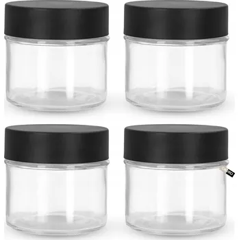 Zavařovací sklenice 4x Skleněná zavařovací sklenice 80 ml na potraviny, koření, malá zavařovací sklenička s víčkem