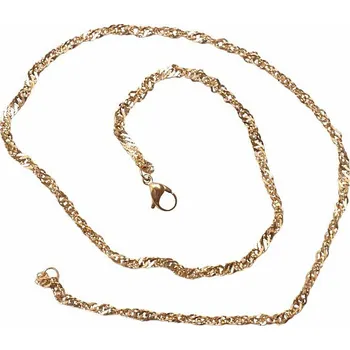 Řetízek Řetízek Singapore styl nerezová ocel v barvě zlata 45 cm cca 45 cm