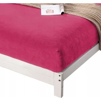 Prostěradlo Prostěradlo s gumou 160x200 + 28cm Medvídek - Froté Růžová/Amarantová