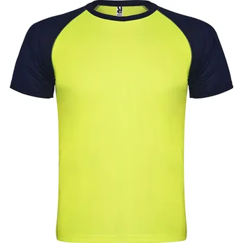 Pánské tričko Roly Dětské sportovní tričko Indianapolis Barva: svítivě žlutá/námořnická modrá (22155), Velikost: 12
