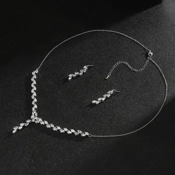 Souprava šperků Éternelle Luxusní souprava šperků Francisca, zirkony SET2085-QT-256 Stříbrná 42 cm + 8 cm (prodloužení)