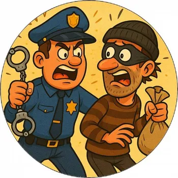 Přisada na vaření a pečení Jedlý papír policajt chytá lupiče 19,5cm - Pictu Hap