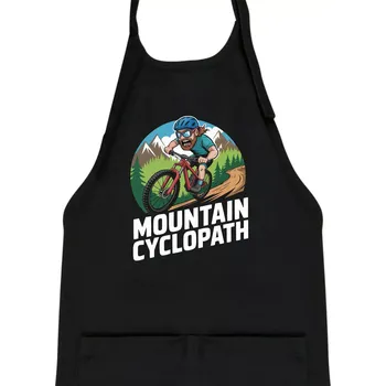 Kuchyňská zástěra Mountain cyclopat plnovous - Dětská zástěra na vaření - Univerzální velikost ( Černá )