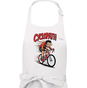 Kuchyňská zástěra Cyclopat karikatura - Dámská zástěra na vaření - Univerzální velikost ( Bílá )