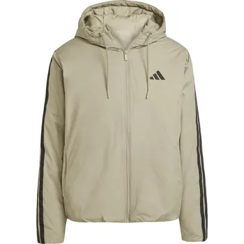 Pánská bunda adidas Essentials CLIMAWARM 3-Stripes Insulated Hooded Jacket Silver Pebble M
