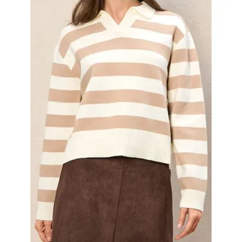 Dámský svetr Sinsay - Pruhovaný svetr s límečkem - vícebarevná - 183FK-MLC - 183FK-MLC-XS