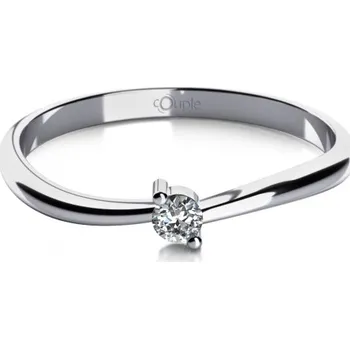 Prsten Couple, Zásnubní prsten Lora, bílé zlato s briliantem, vel. 53, prům. 16.9 mm, 585-68-1-0653.1B00.0.53.GSI.000
