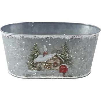 Květináč Vánoční květináč plechový K4482/2