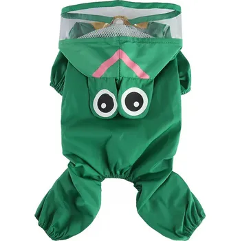 Obleček pro psa Žabička - pláštěnka s kapucí Délka zad (cm): 26 cm