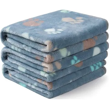 Dětská deka Barevná hřejivá fleecová deka pro psy Barva: Modrá, Rozměr: 76 x 104 cm