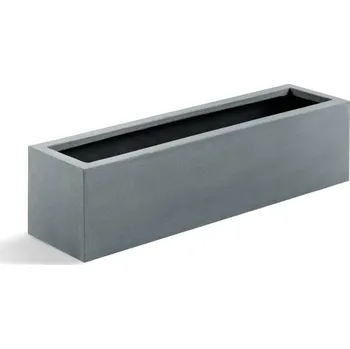 Květináč Luca Lifestyle Argento Small Box, Malý truhlík - květináč Rozměry: 80x20x20 cm, Barva květináče: Přírodní šedá